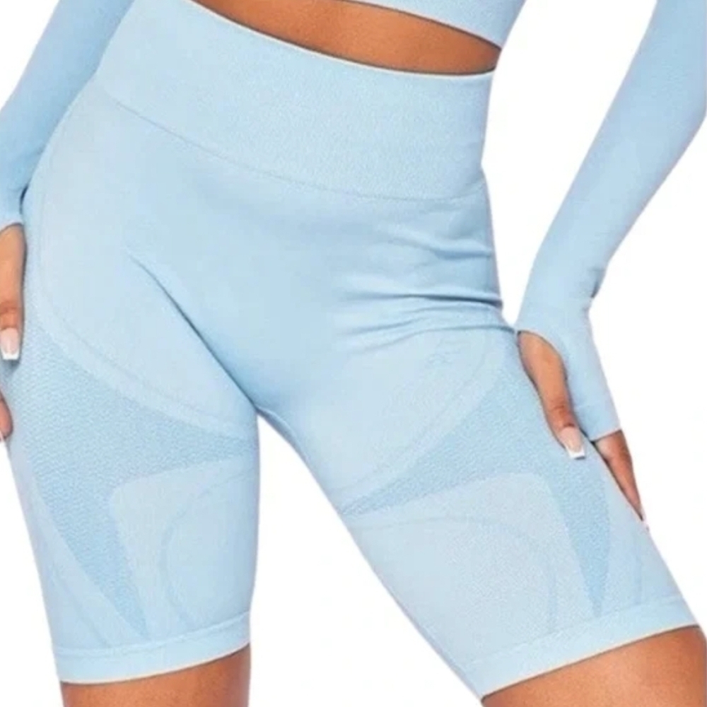 PrettyLittleThing Blue Sport Seamless Shorts NWT